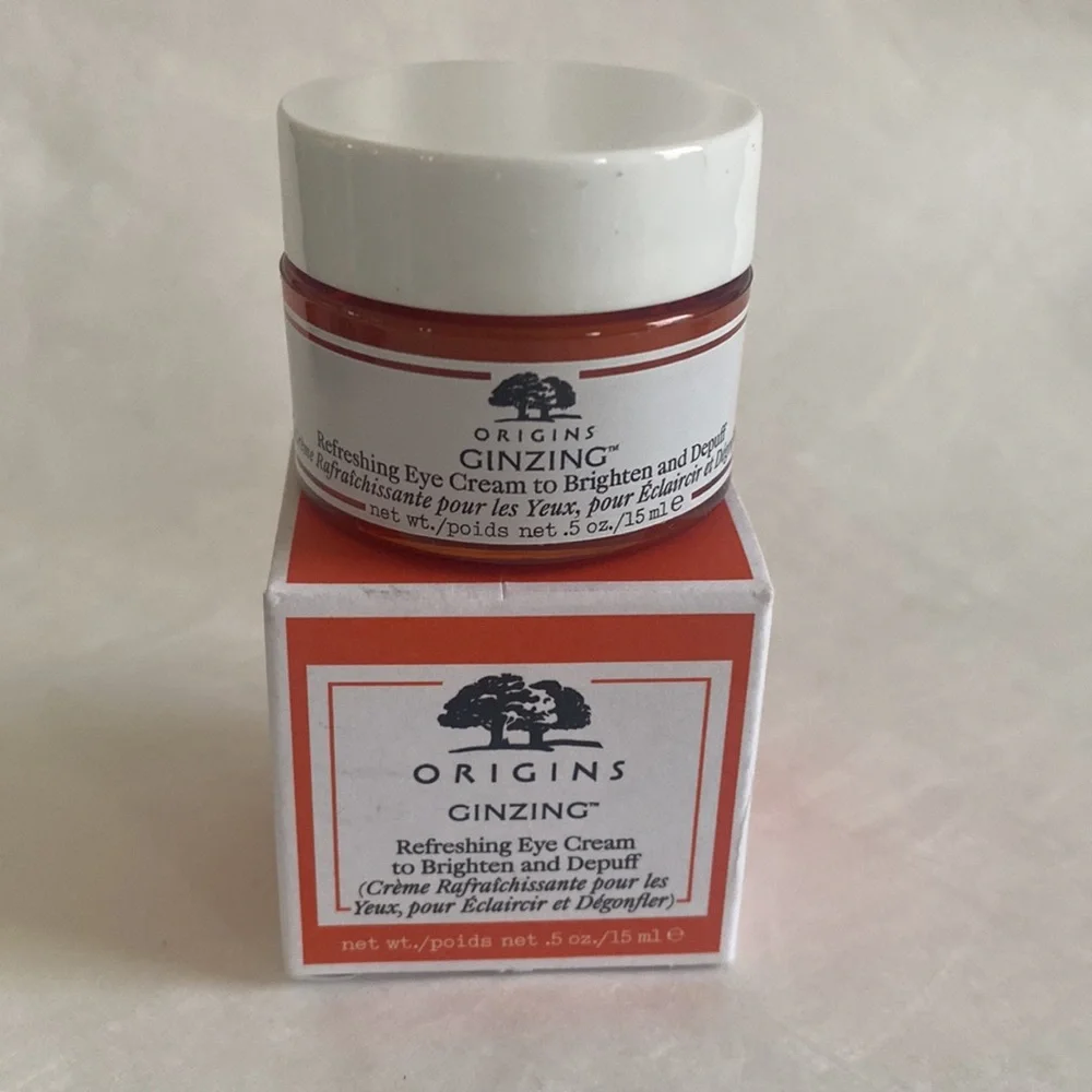 ORIGINS GinZing Refreshing Eye Cream Brighten Depuff 0.5oz $34 CLEAN BEAUTY